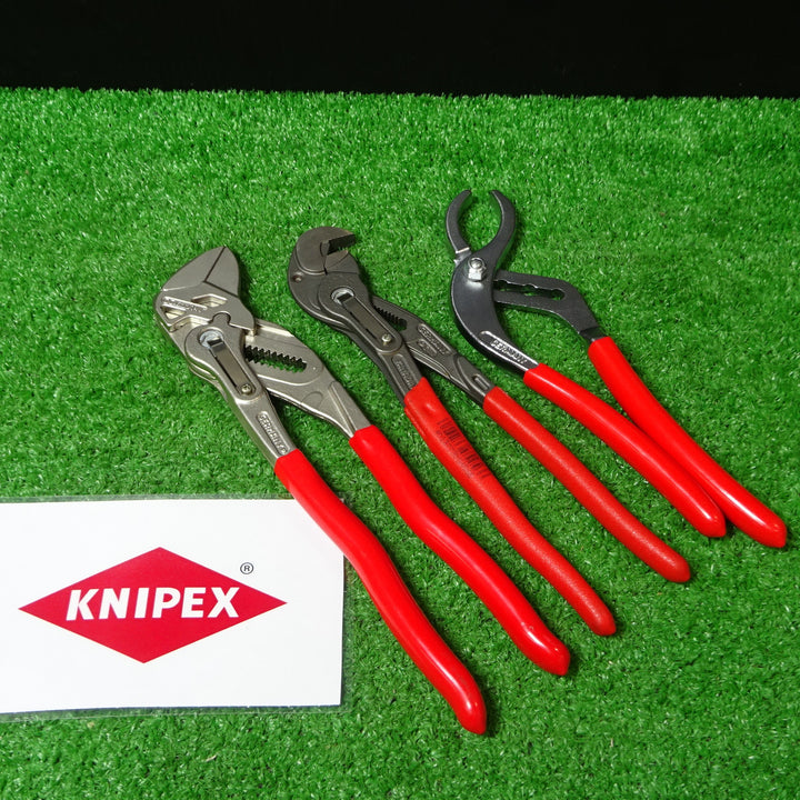 クニペックス/KNIPEX プライヤーレンチ、マルチスリップジョイントプライヤー、パイププライヤー 3点セット 8603250/8741250/8103230 【岩槻店】