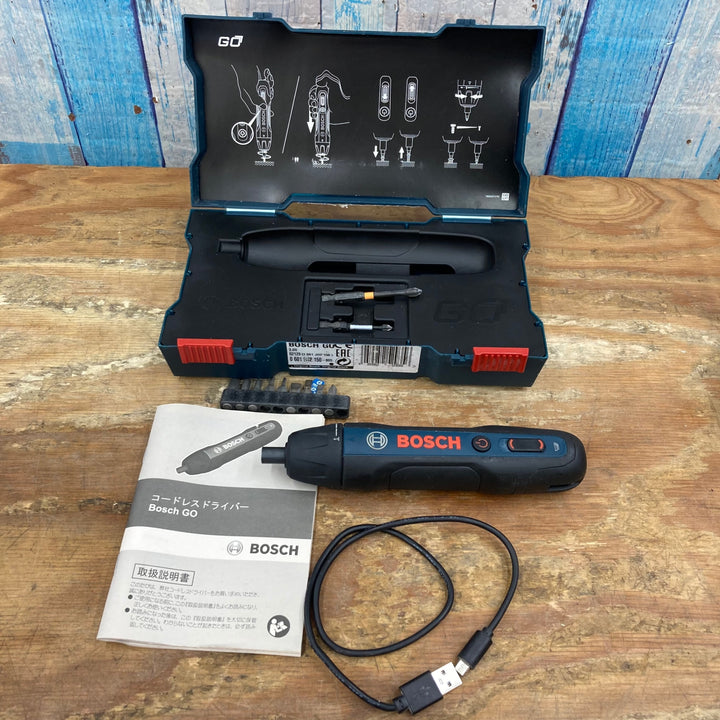 〇ボッシュ(BOSCH) 3.6Vコードレスドライバー (ドライバービット・キャリングケース・充電コード付き)Bosch GO【柏店】
