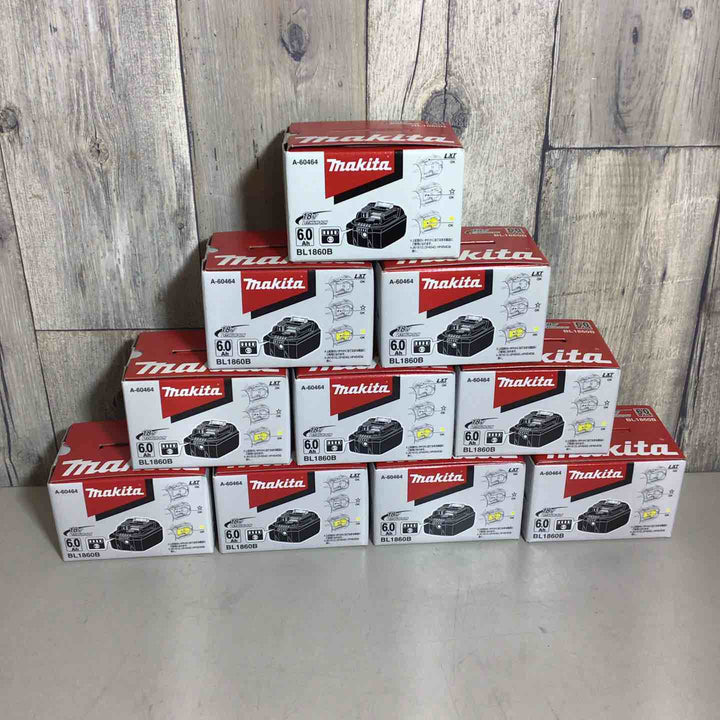 【未使用品】 純正 マキタ makita リチウムイオンバッテリー 18V/6.0Ah BL1860B 10個 バッテリー 純正品 18V 【戸田店】