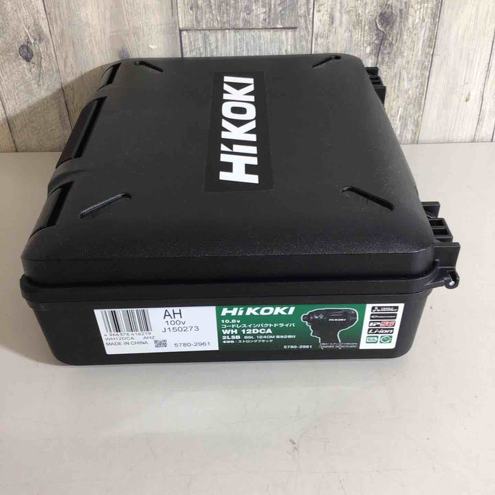 HiKOKI(ハイコーキ) 10.8V 充電式 インパクトドライバー ストロングブラック 蓄電池・充電器付 WH12DCA(2LSB) バッテリー＆充電器付き【戸田店】