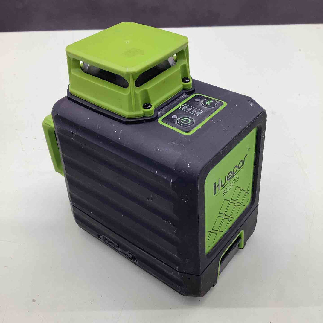 Huepar 3x360° レーザー墨出し器 グリーン 緑色 レーザー クロスライン 大矩 フルライン照射モデル 自動補正 2電源方式 Type-C充電可能 受光器対応 B03CG【越谷店】