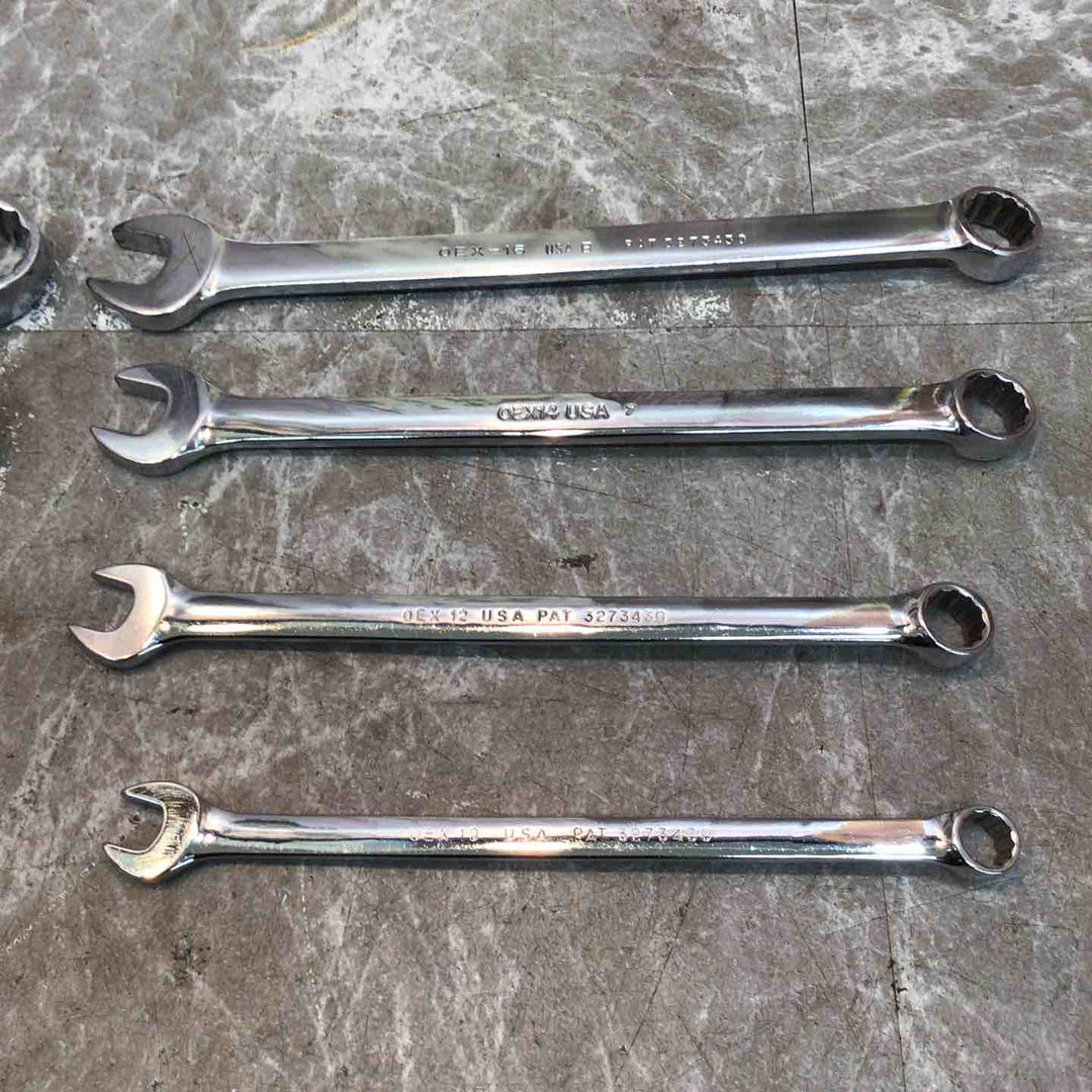 Snap-on スナップオン コンビネーションレンチ インチサイズ OEX10/12/14/16/18/20/22/24 旧ロゴ 8本セット【八潮店】