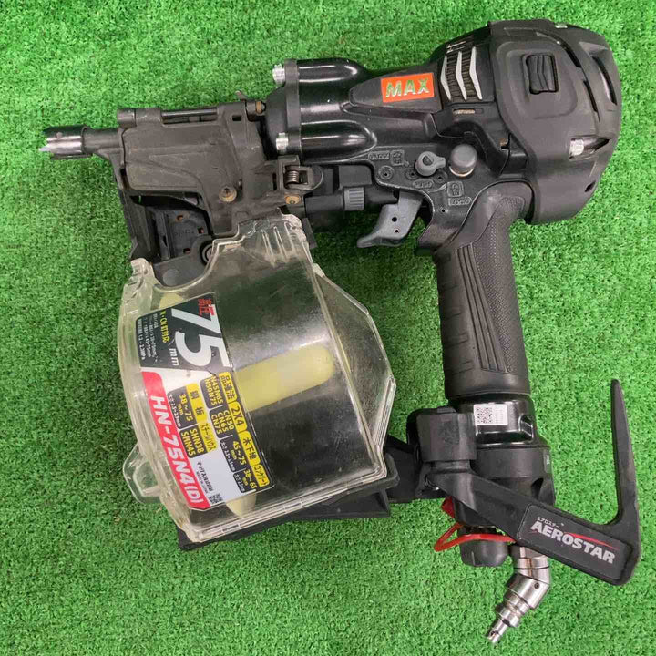 ◇MAX　釘打ち機　スーパーネイラ　ブラック【限定色】　HN-75N4(D)-BK【川崎店】