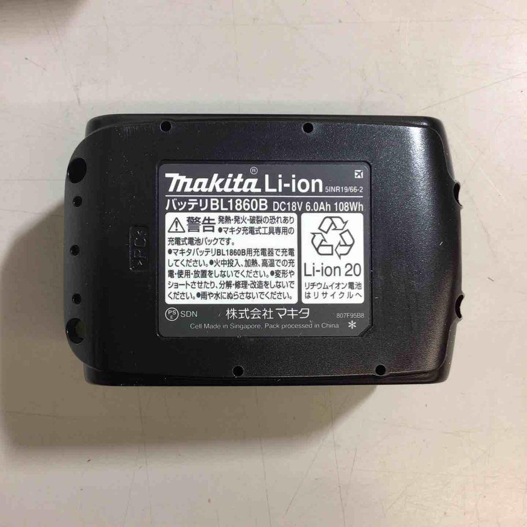 ★マキタ(makita) リチウムイオンバッテリー 18V/6.0Ah BL1860B【戸田店】