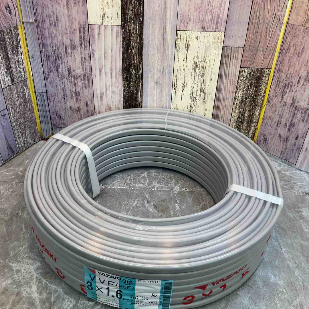 【未使用品】YAZAKI VVFケーブル 3ｘ1.6ｍｍ 100ｍ巻 【八潮店】