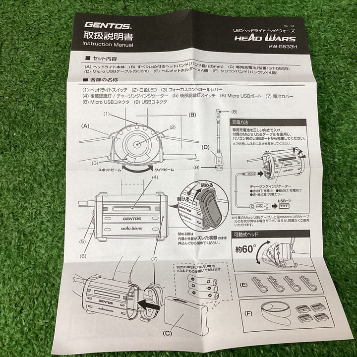 【未使用品】ジェントス LEDヘッドライト　ヘッドウォーズ HW-G533H ［LED］【川越店】