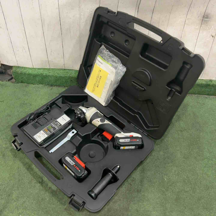 ◇パナソニック 充電式ディスクグラインダ EZ4640LS2S-B 14.4V 動作確認済【川口店】