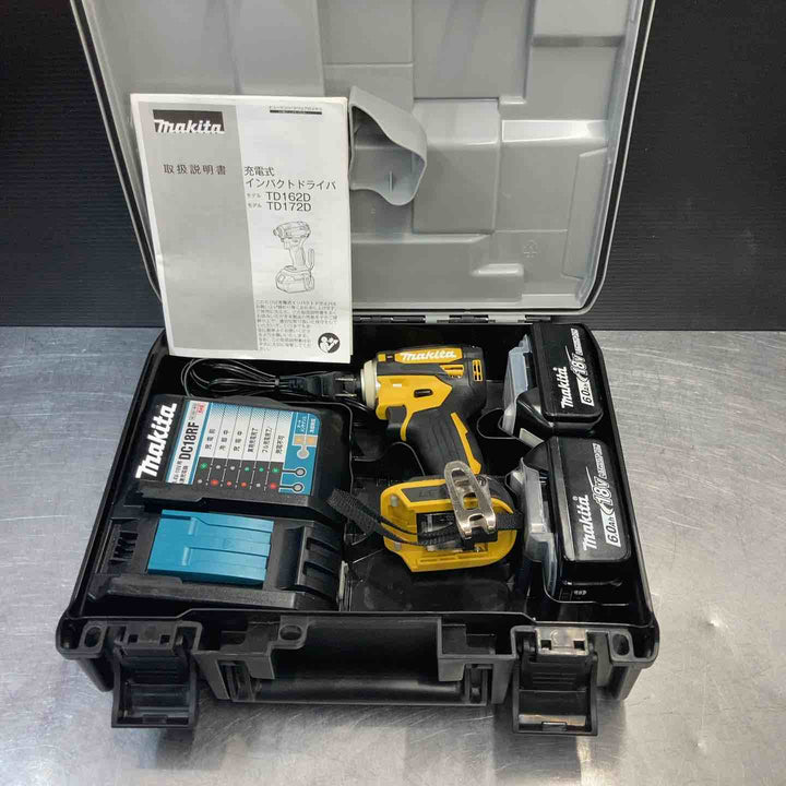 【中古美品】 マキタ(makita) 18V コードレスインパクトドライバー TD172DGXFY フルセット品 黄色 イエロー 【東大和店】