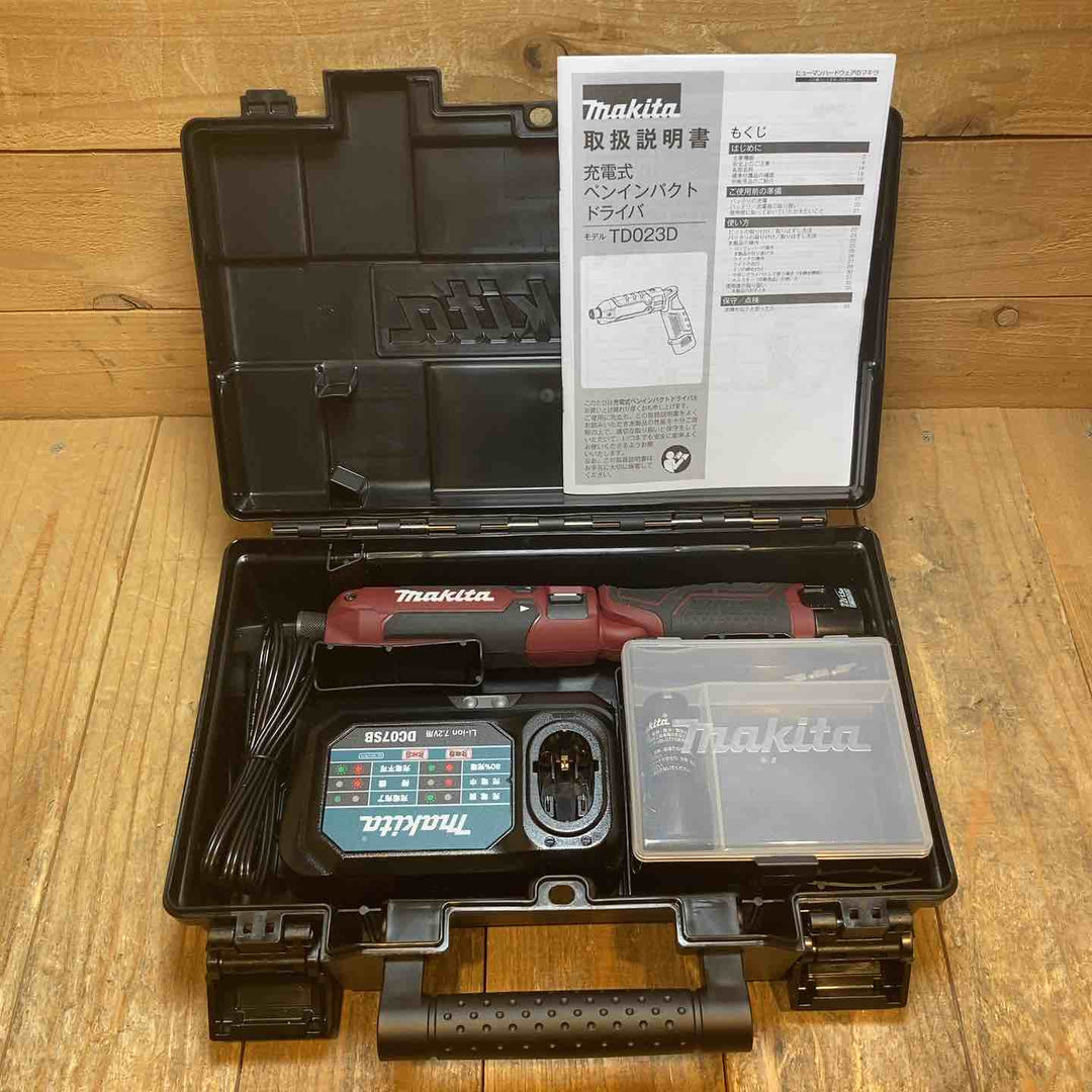 ★マキタ(makita) 7.2V コードレスペンインパクトドライバ TD023DHXAR【所沢店】