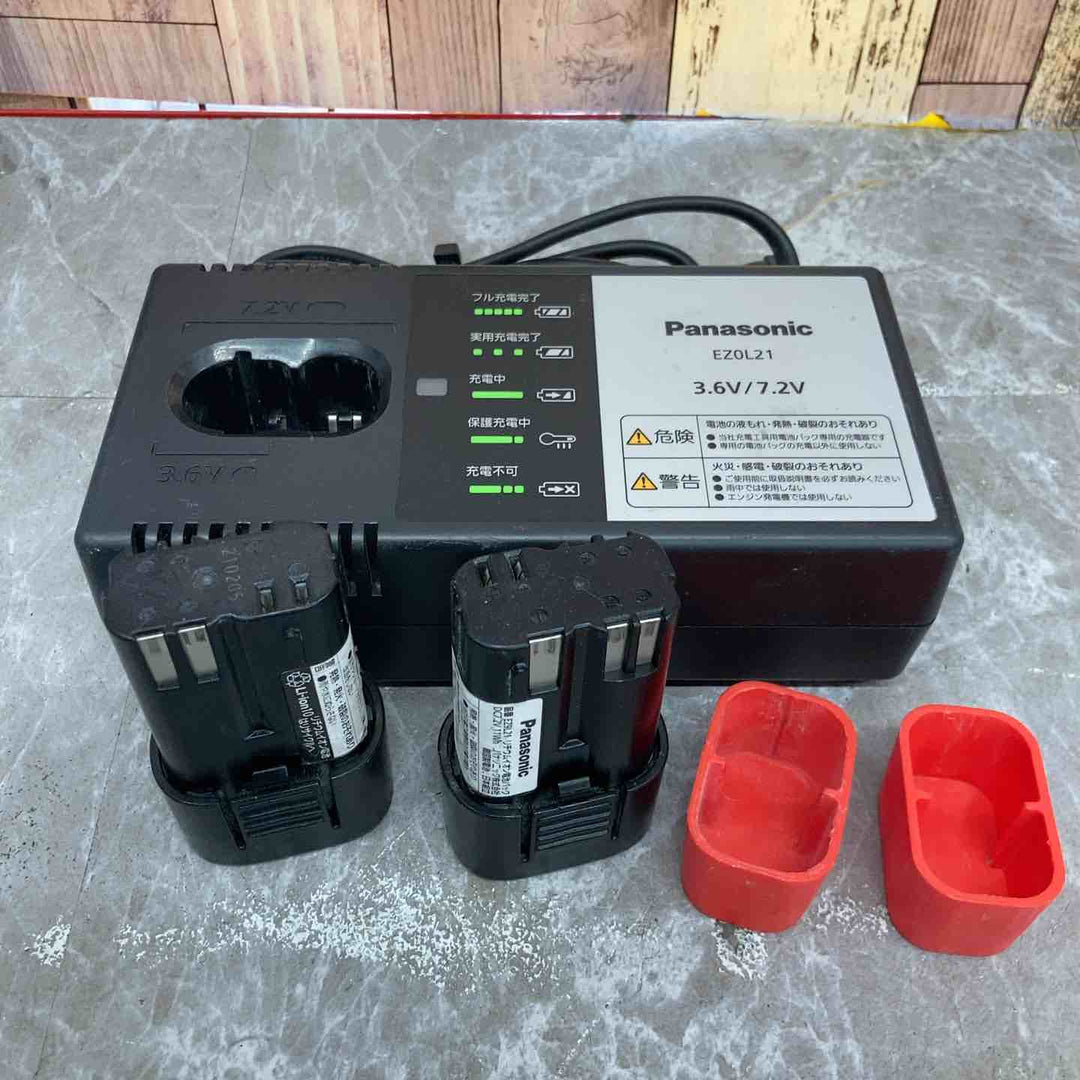 【中古品】☆パナソニック Panasonic コードレススティックインパクトドライバー EZ7521LA2S-R バッテリー2個付き【八潮店】