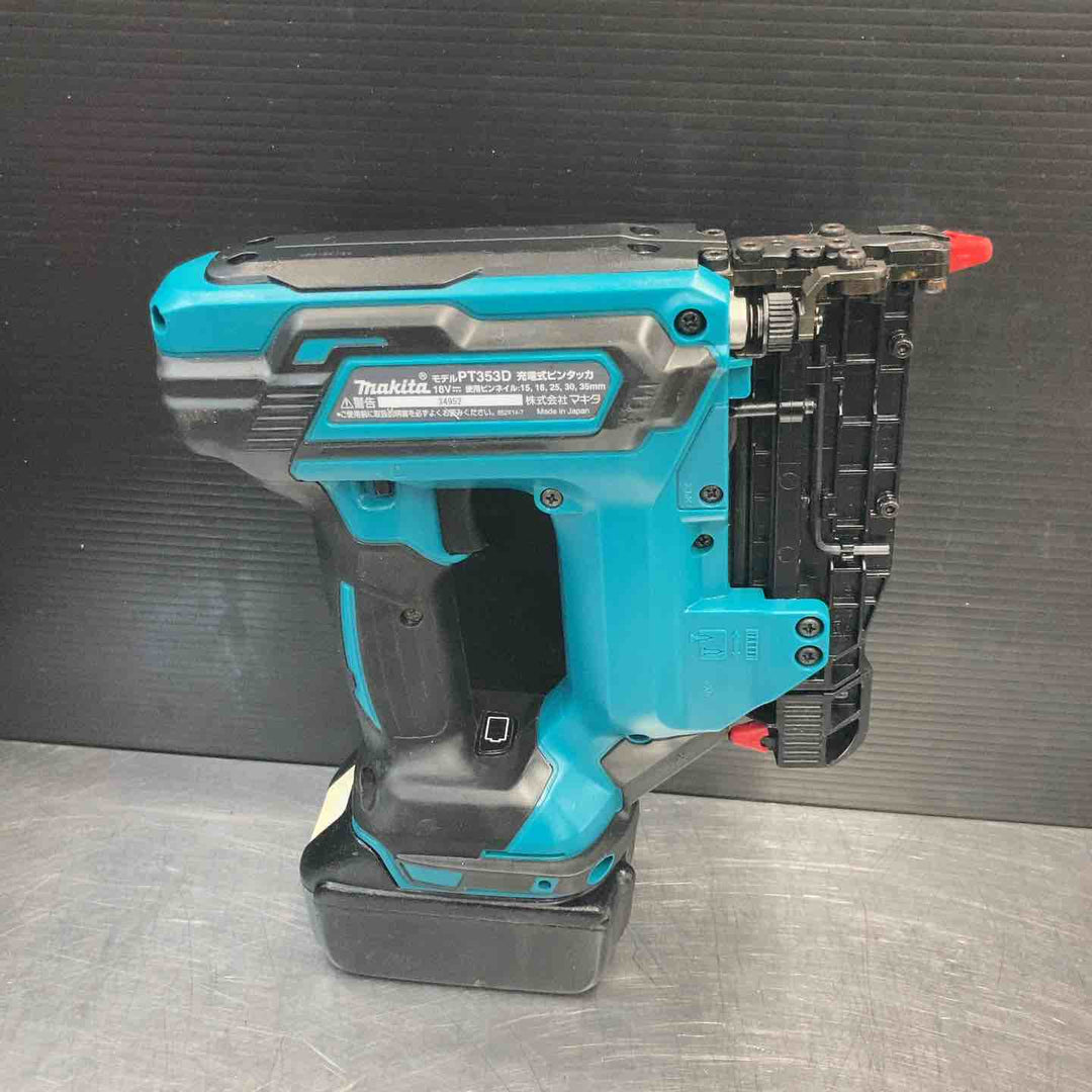 【中古品】 マキタ(makita) 18V コードレスピンネイラ PT353DRG フルセット品 バッテリー2個付き ピンタッカー 【東大和店】