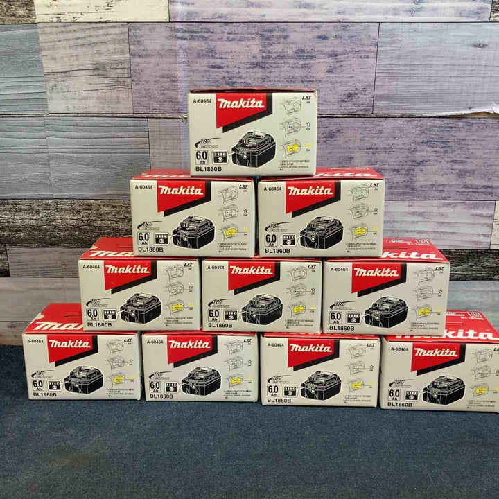 【未使用品】純正 10個 まとめ売り マキタ makita リチウムイオンバッテリー 18V/6.0Ah BL1860B【八潮店】