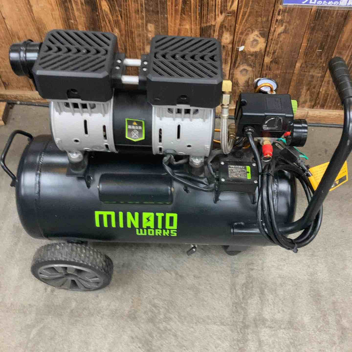 MINATO エアーコンプレッサー 静音オイルレス型30L CP-301A＆エアサブタンク CPT-391ALセット　【川崎店】