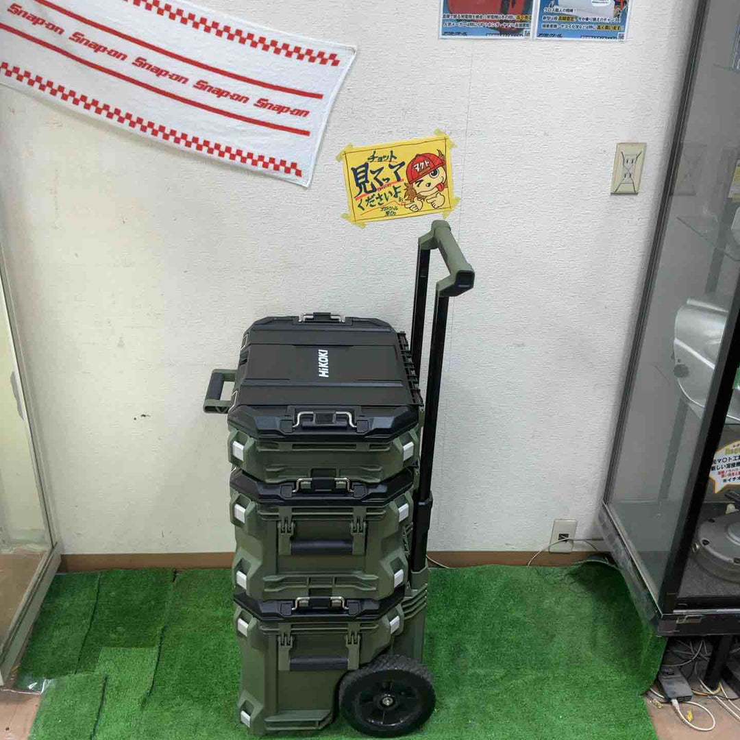 【店頭受取り限定】HiKOKI(ハイコーキ) マルチクルーザー キャリーボックス 工具箱 防じん 耐水 IP65取得 外寸縦400×横560×高さ678mm 連結収納 0037-9487【草加店】