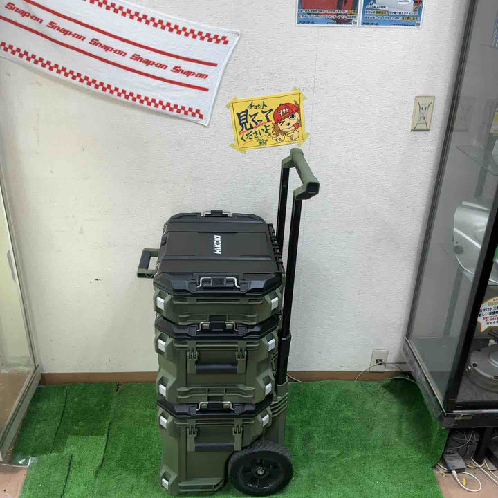 【店頭受取り限定】HiKOKI(ハイコーキ) マルチクルーザー キャリーボックス 工具箱 防じん 耐水 IP65取得 外寸縦400×横560×高さ678mm 連結収納 0037-9487【草加店】