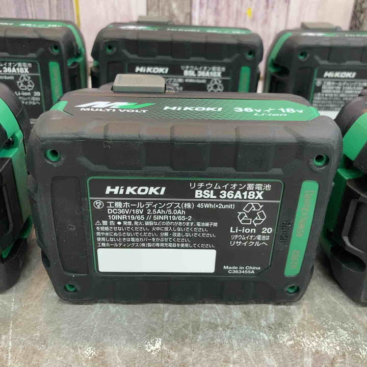 【未使用品】10個セット ハイコーキ HIKOKI リチウムイオンバッテリー 36V 2.5Ah BSL36A18X 箱なし【八潮店】