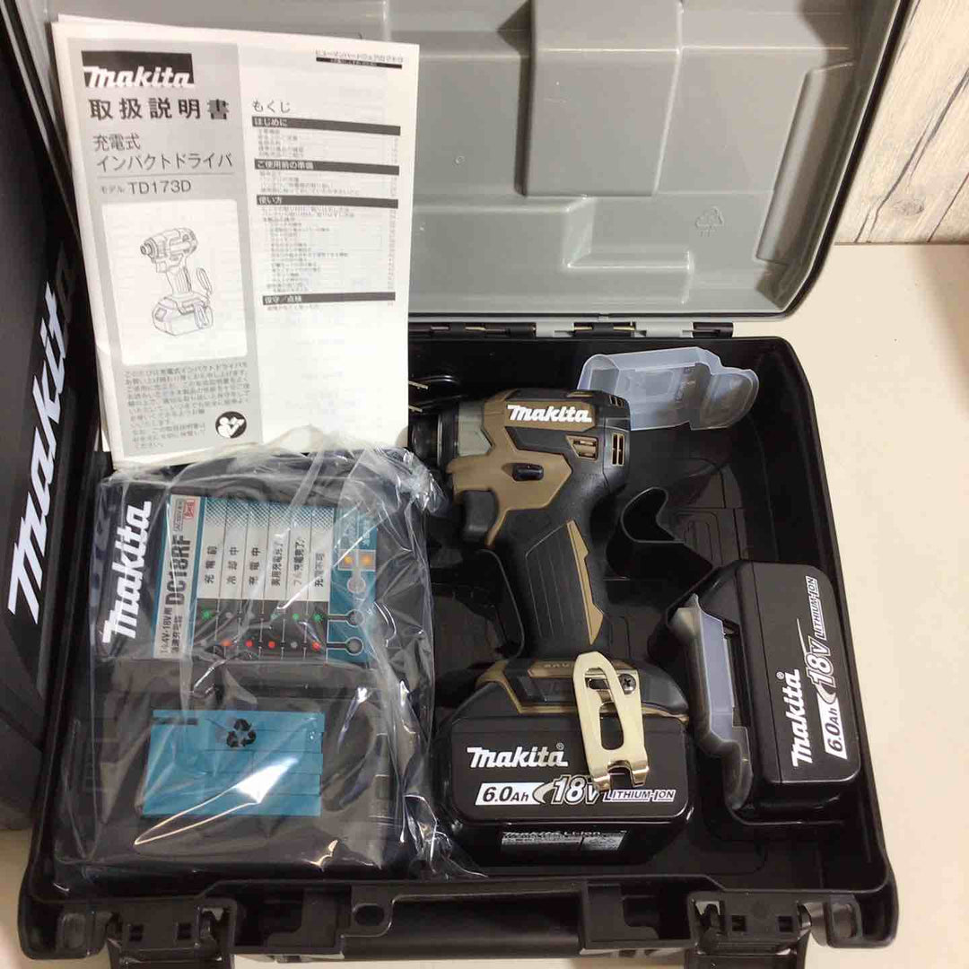 【未使用品】マキタ(makita) コードレスインパクトドライバー TD173DRGX TD173DRGXB TD173DGXAB 5台セット 青 ブルー 黒 ブラック 茶色 ブラウン 限定色【戸田店】