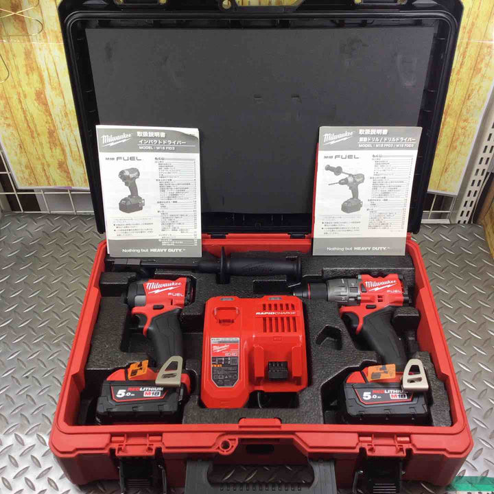 ★ミルウォーキー(Milwaukee) パワーパック(振動ドリル、インパクトドライバー) M18 FPP2A3-502P JP【川崎店】