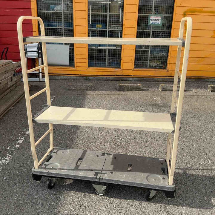 【店頭受取り限定】KAWAJUN　6輪台車　棚板2枚付き【草加店】