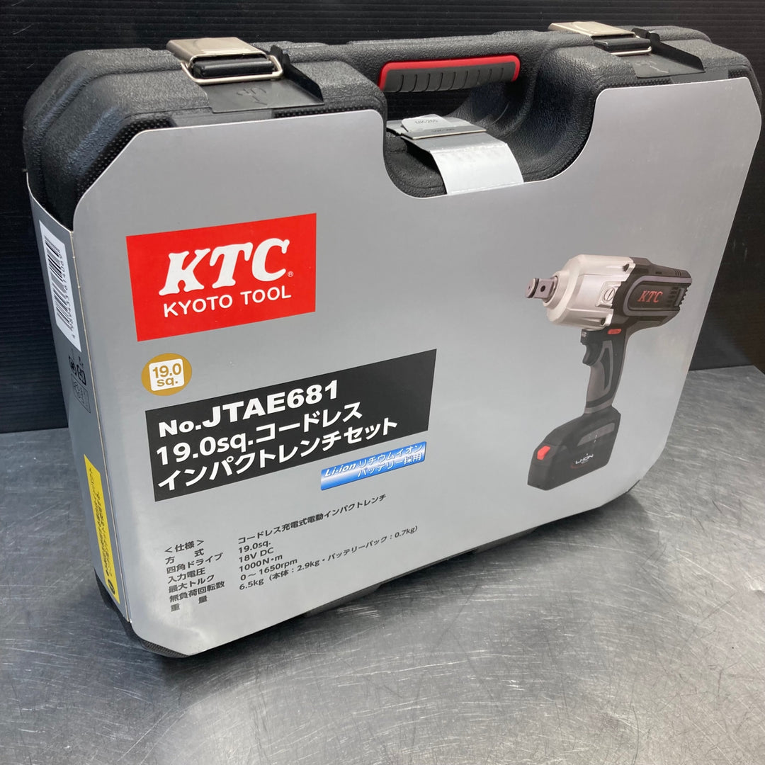 【未使用(店頭展示品)】KTC(京都機械工具)コードレスインパクトレンチ JTAE681 フルセット品【東大和店】