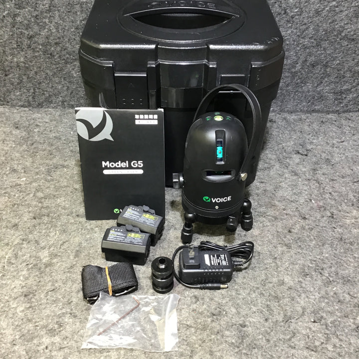 【中古・本体のみ】 VOICE レーザー墨出し器 5ライン(矩十字・横) グリーンレーザー Model-G5 【桶川店】