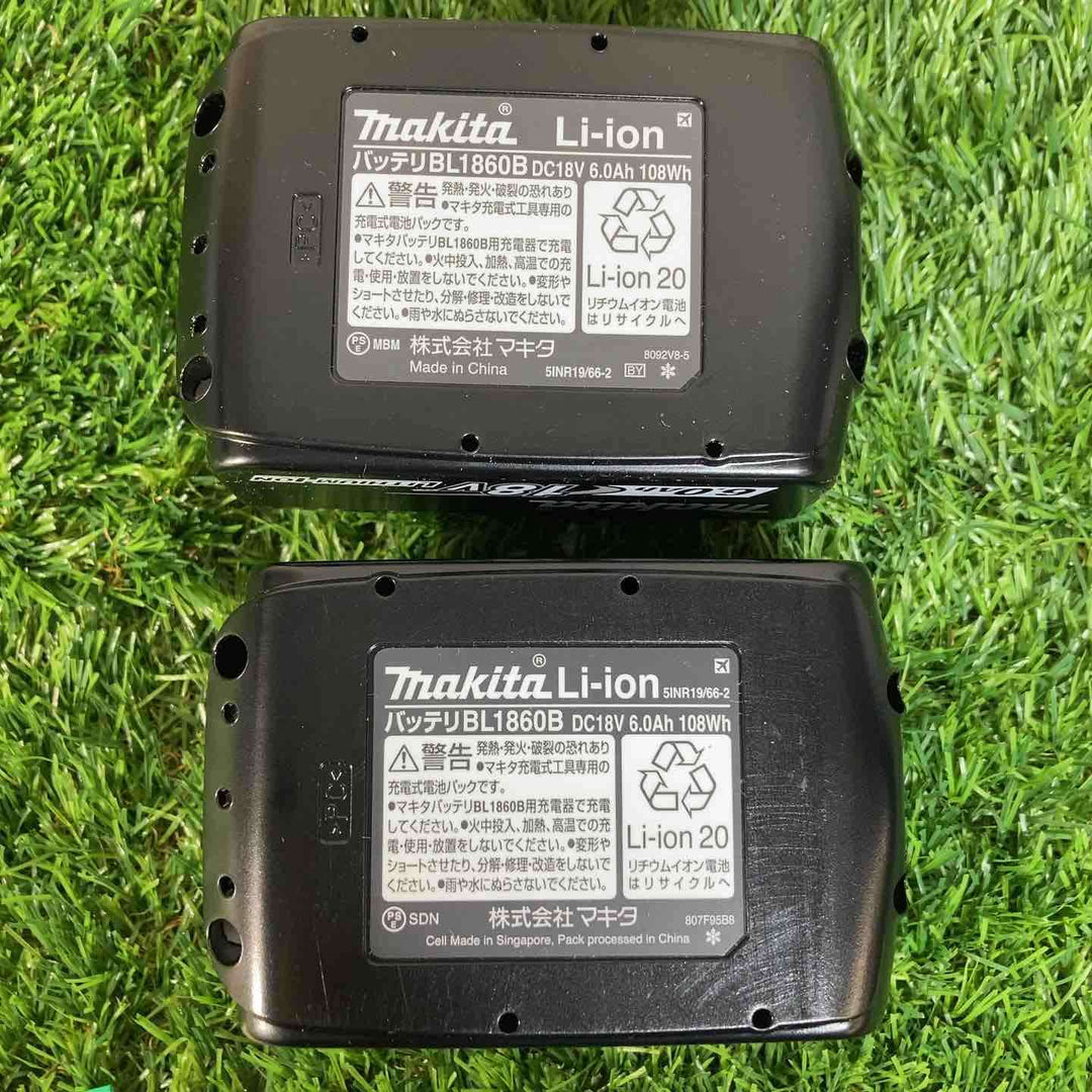 【未使用品】マキタ(makita) リチウムイオンバッテリー 18V/6.0Ah BL1860B 2個セット【戸田店】