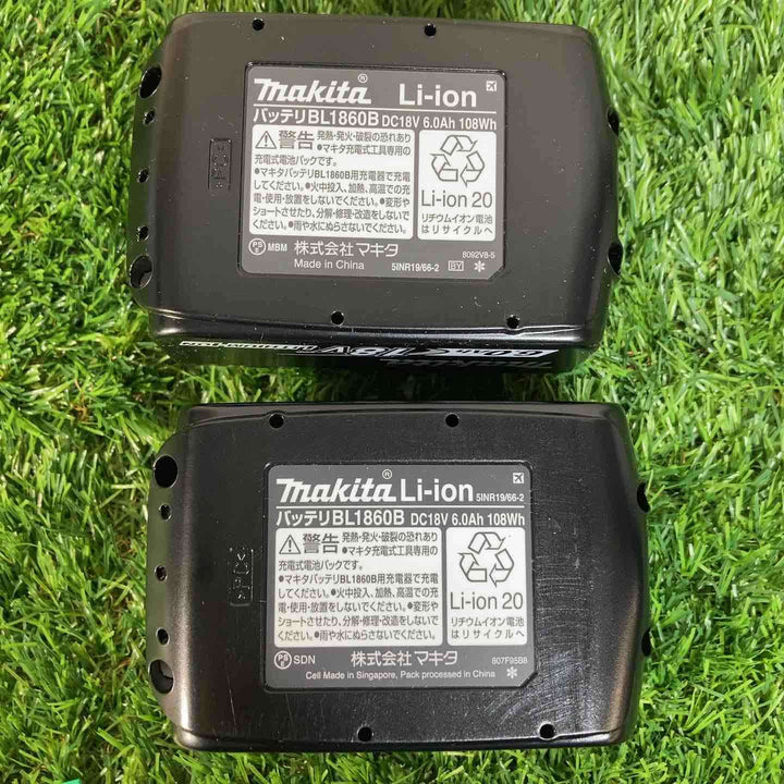 【未使用品】マキタ(makita) リチウムイオンバッテリー 18V/6.0Ah BL1860B 2個セット【戸田店】