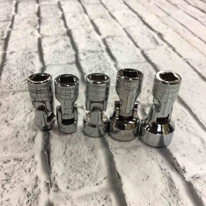 スナップオン(Snap-on) 1/4ユニバーサルソケット5点セット TMUSMシリーズ 新・旧ロゴ混ざり 【川口店】