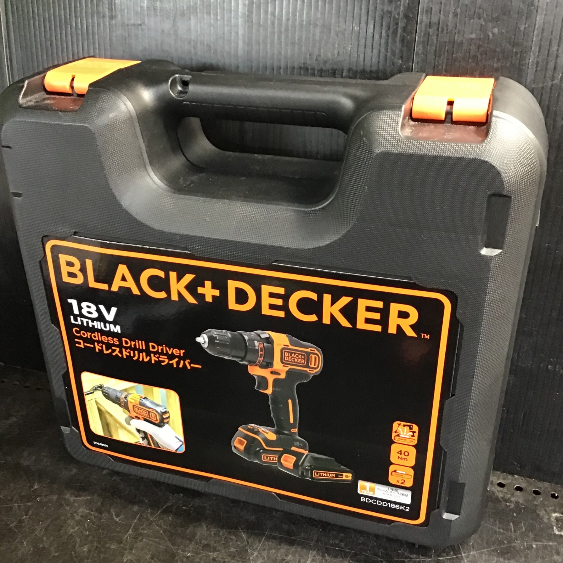 ブラックアンドデッカー(BLACK+DECKER) 18Vリチウム コードレス・ドリルドライバー BDCDD186K【草加店】