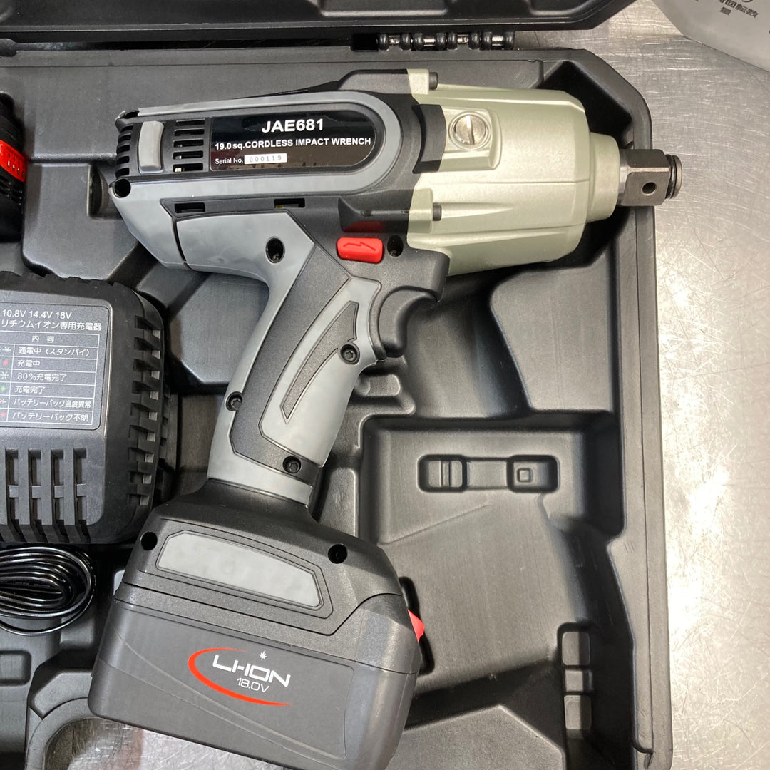 【未使用(店頭展示品)】KTC(京都機械工具)コードレスインパクトレンチ JTAE681 フルセット品【東大和店】