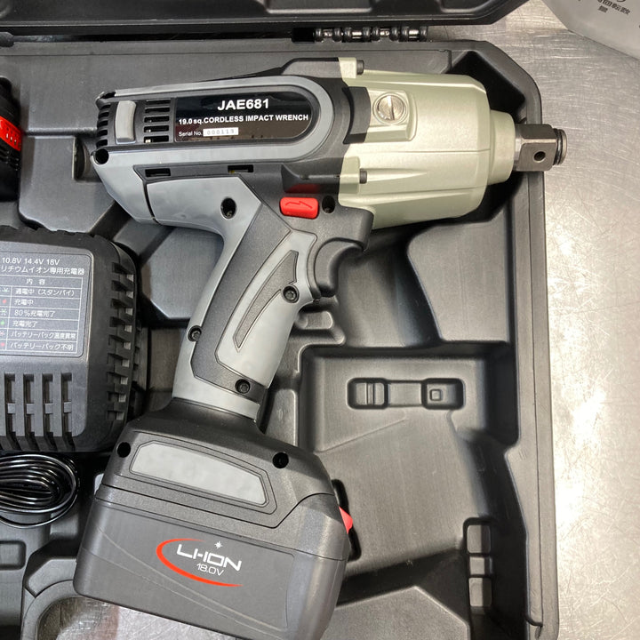 【未使用(店頭展示品)】KTC(京都機械工具)コードレスインパクトレンチ JTAE681 フルセット品【東大和店】
