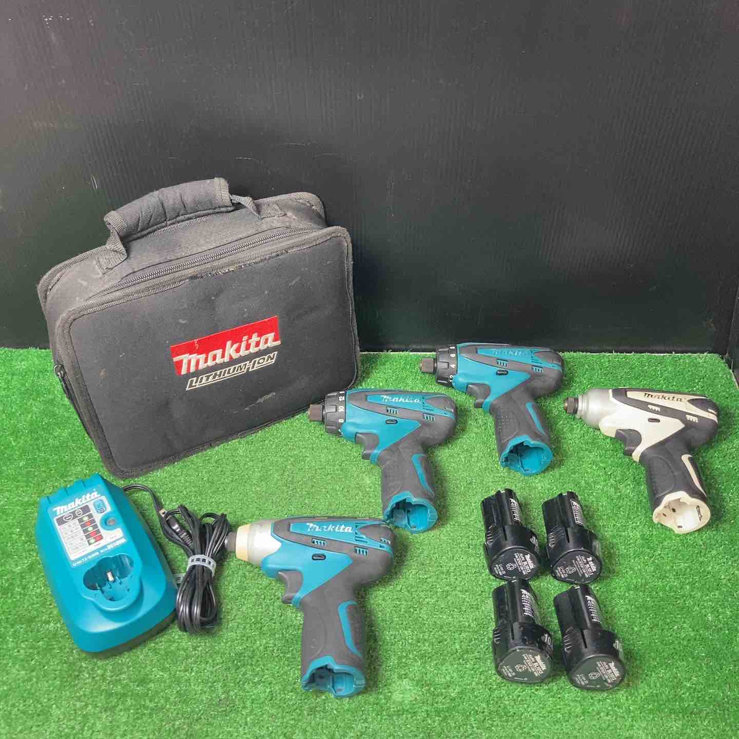 中古品】◇充電式インパクト×2点＆充電式ドライバードリル×2点 (10.8V1