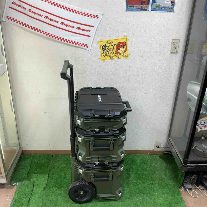 【店頭受取り限定】HiKOKI(ハイコーキ) マルチクルーザー キャリーボックス 工具箱 防じん 耐水 IP65取得 外寸縦400×横560×高さ678mm 連結収納 0037-9487【草加店】