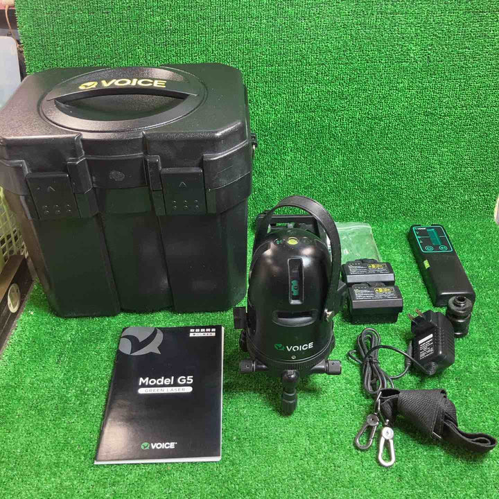 ◇VOICE レーザー墨出し器 5ライン(矩十字・横) グリーンレーザー Model-G5【川崎店】