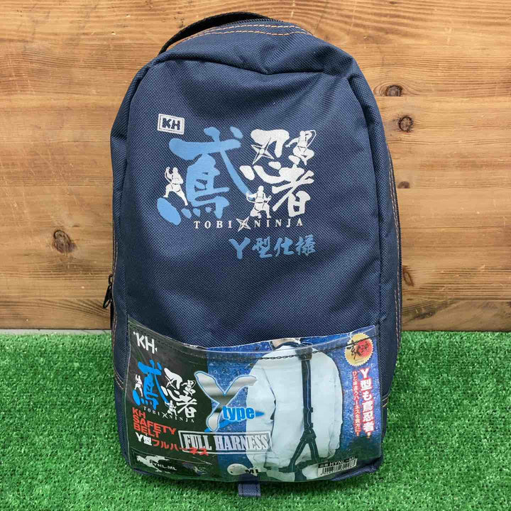 【未使用品】 基陽/KH 鳶忍者 Y型フルハーネス ワンタッチ式 M-L寸 デニム風 HYNL-ML 墜落制止用器具 【鴻巣店】