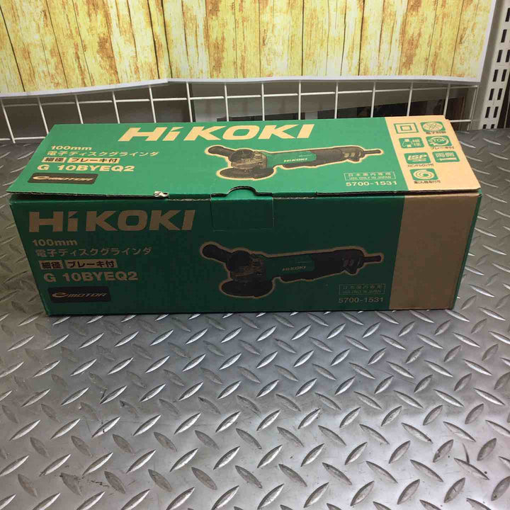 HiKOKI(ハイコーキ) ブレーキ付き電子ディスクグラインダ パドルスイッチ キックバック軽減システム・再起動防止機構搭載 トイシ径100ｍｍ 100V仕様 G10BYEQ2 100V【川崎店】