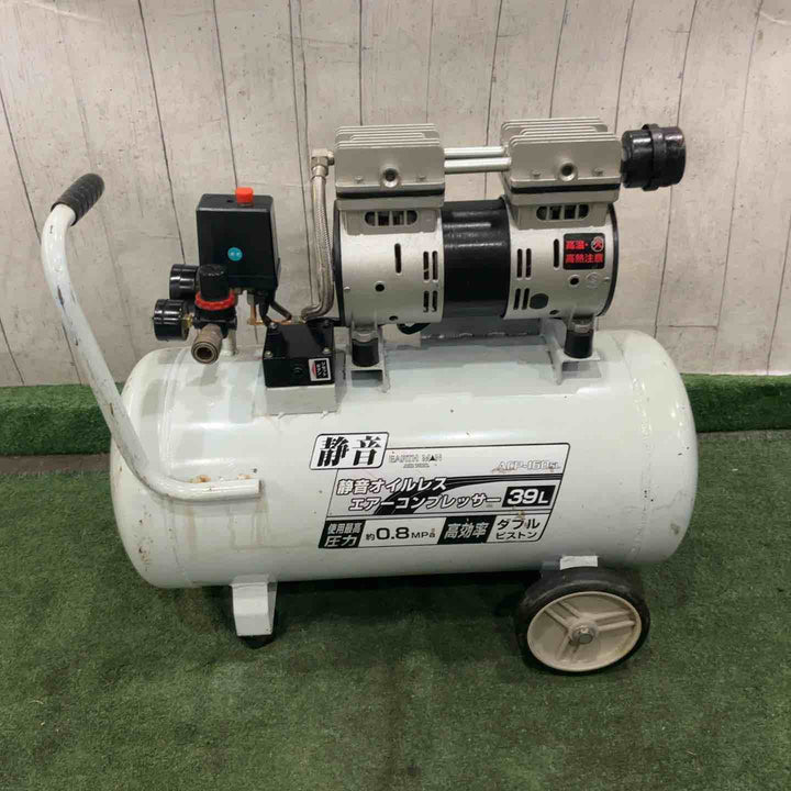 【店頭受取り限定】高儀 EARTH MAN エアーコンプレッサー 静音オイルレス 39L ACP-160SL 動作確認済【川口店】