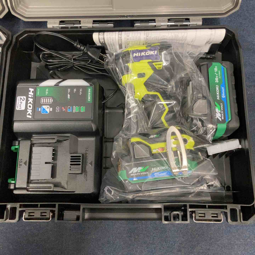 ハイコーキ(HIKOKI ※旧:日立工機) コードレスインパクトドライバ スパイダーイエロー WH36DD(2XHYSZ) 2個セット【八潮店】