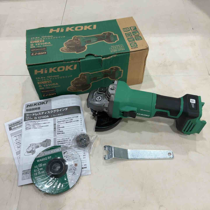 ★ハイコーキ(HIKOKI ※旧:日立工機) 100mmコードレスディスクグラインダ G1210DA(NN)【川口店】