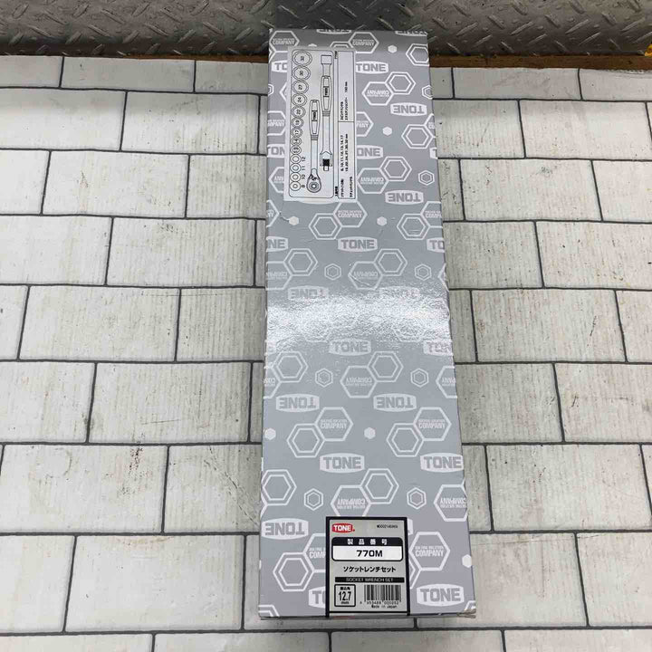 ◇トネ(TONE) ソケットレンチセット 差込角12.7mm(1/2") 770M 内容16点 シルバー【所沢店】
