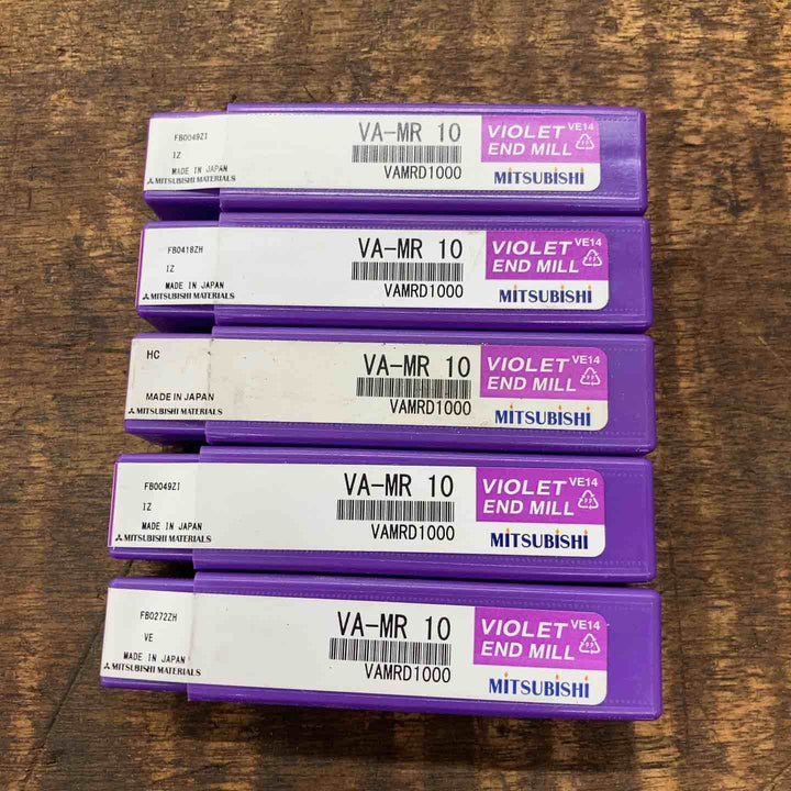 【未使用品】三菱マテリアル バイオレット エンドミル VA-MR10 VAMRD1000 5個セット【八潮店】