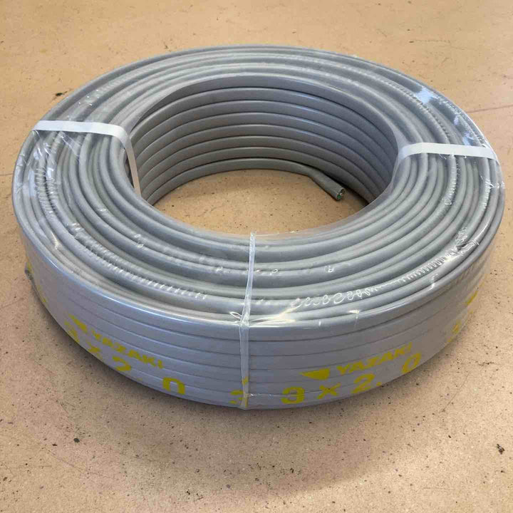 【未使用品(店頭展示品)】 矢崎(YAZAKI) 協和・太陽・SFCC等 EM-EEFケーブル 3芯×2.0mm 黒・白・赤 【東大和店】