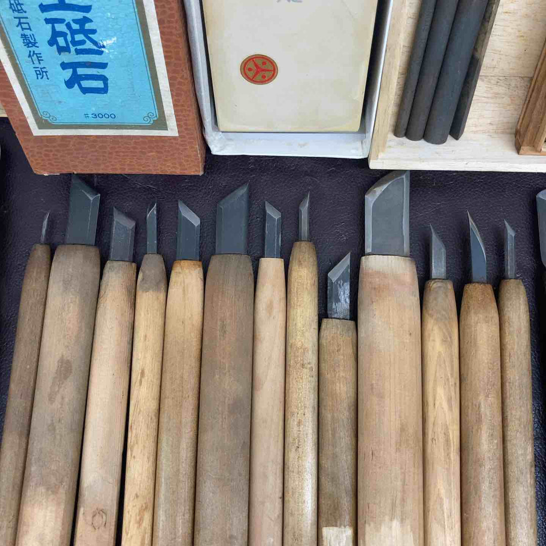 【中古品】 彫刻刀・ナイフ・砥石104点まとめ 和工具・鑿・木工 【東大和店】