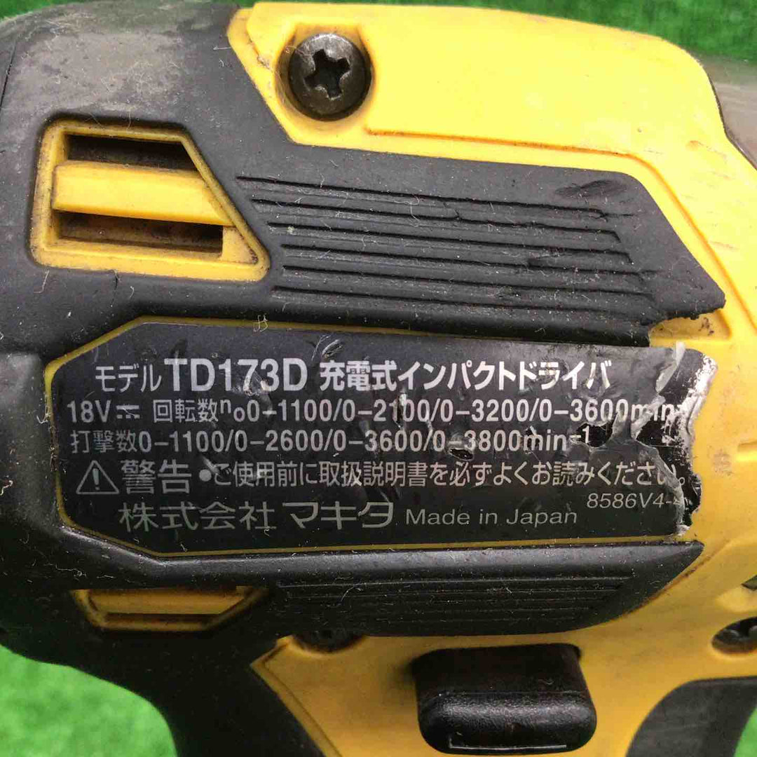 【現状品】 マキタ/makita コードレスインパクトドライバー TD173DZFY 【鴻巣店】
