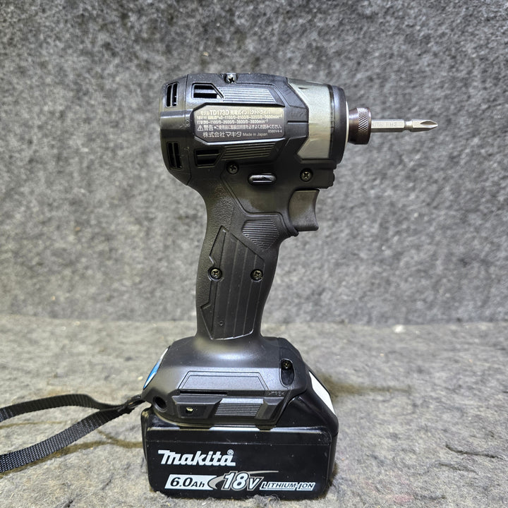 【未使用本体+中古18V 6.0Ahバッテリのセット品！】マキタ(makita) コードレスインパクトドライバー TD173DZB【桶川店】