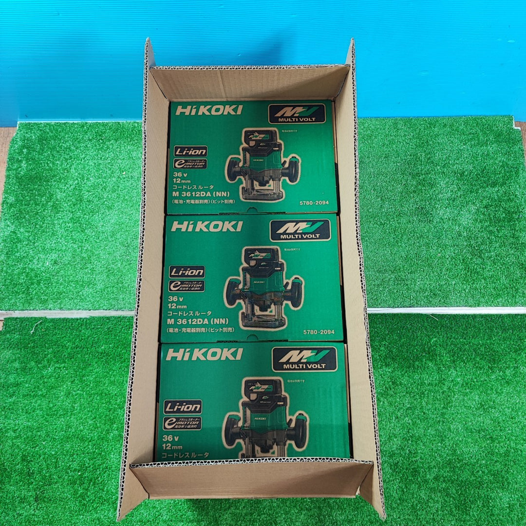 ▼お買い得セット！ハイコーキ(HIKOKI ※旧:日立工機) コードレスルーター M3612DA(NN) 3台セット【岩槻店】