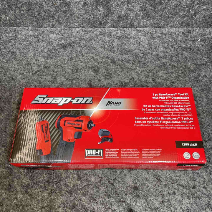 【未使用品】スナップオン1/4 ナノアクセスツールキット (小型充電式ドライバー2種セット)CTNN13KFJ【川越店】