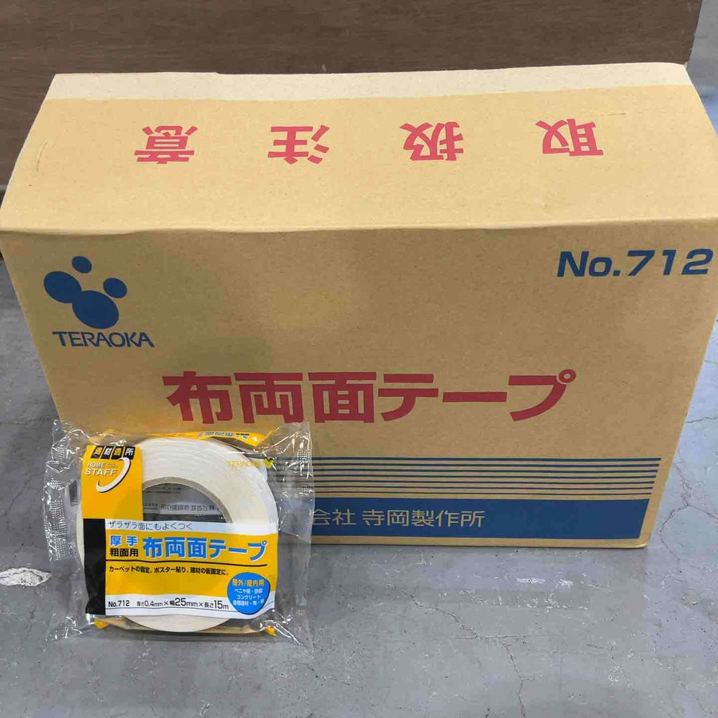 TERAOKA 両面テープ No.712 25mm x 15m 60巻入 寺岡(テラオカ) 両面テープ No.712 25mm×15m 60巻入り【川口店