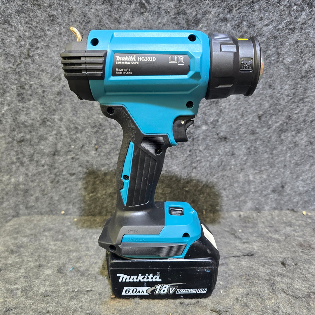 【未使用本体+中古18V 6.0Ahバッテリ・充電器】マキタ(makita) コードレスヒートガン HG181DRG【桶川店】