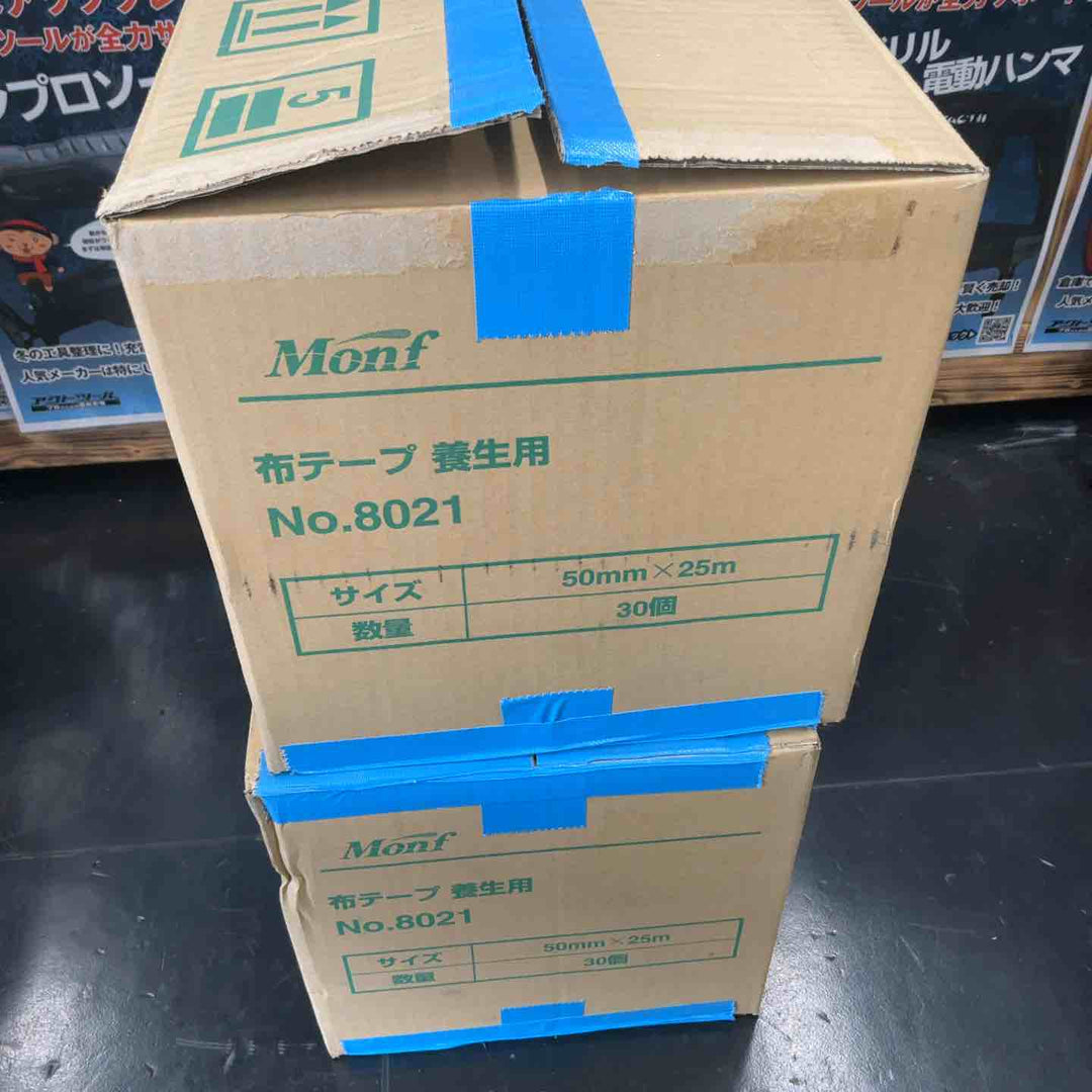 【未使用品】 古藤工業(Monf) 養生用布テープ No.8021 テープ幅50mmテープ長さ25m 60巻セット 水色 【藤沢店】